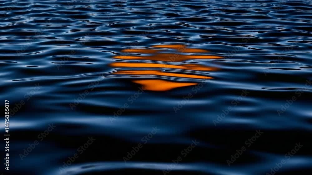 Poster sunset reflection on water: serene and captivating image of the sun setting over calm water, its ref