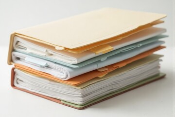 Organized Stack of Documents and Files Efficient Record Keeping