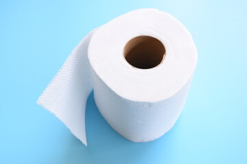 white paper tissue on blue background