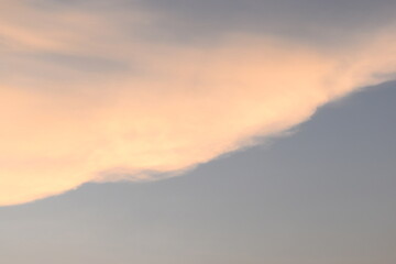 beautiful golden sky and white cloud background in springtime