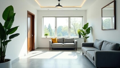 Fototapeta premium Friendly and clean doctor's office waiting area, ready for patients , lobby, healthcare provider