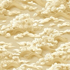 Golden auspicious cloud texture background
