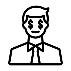 money oriented Line Icon