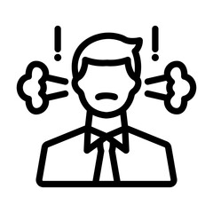 annoyed Line Icon