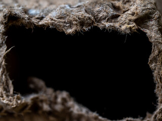 The texture of the pressed paper, the cushioning material of the packaging