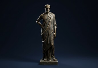Fototapeta premium Statue of a person on a solid background