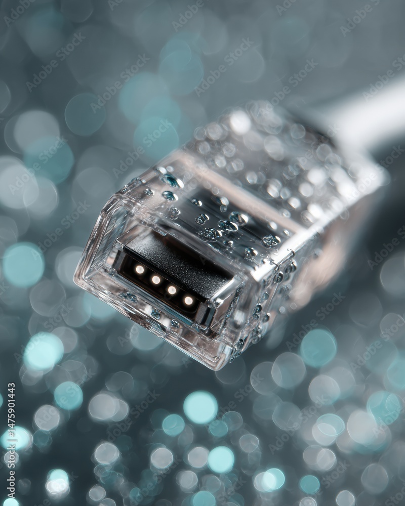 Poster High-Performance Connectivity Sleek Fiber Optic Network Infrastructure Macro - Cutting-Edge Digital Transformation and Hyperconnected Technology Solutions