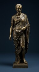 Statue of a person on a solid background