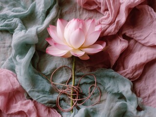 Holistic Birth Narrative Soft Lotus and Ethereal Textiles - Compassionate Midwifery Wellness Imagery for Mindful Maternal Care and Transformative Reproductive Health Content