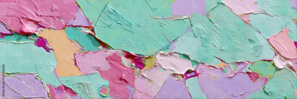 Leinwandbilder Abstract Color Block Texture Emotional Expressionist Canvas with Dimensional Brushwork - Contemporary Art Marketing for Mindful Creative Spaces and Digital Design Inspiration