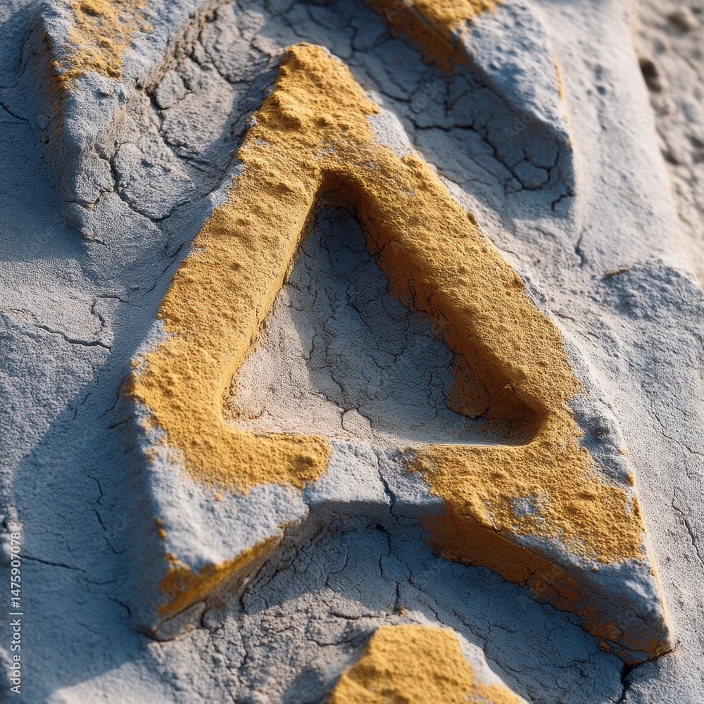 Poster Geologic Typography Sustainable Design and Textural Narratives in Elemental Stone Branding - Minimalist Environmental Communication Strategy