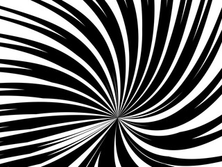 Halftone black line abstract spiral vector illustration on white color background. Modern abstract background. Black lines on white background.