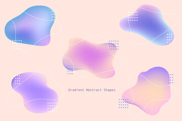 幾何学模様のグラデーション図形　フレーム　未来的　　ピンク