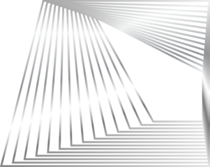 Square dynamic with metallic glowing silver, banner, frame, symbol