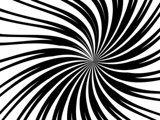 Halftone black line abstract spiral vector illustration on white color background. Modern abstract background. Black lines on white background.