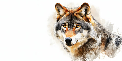 Watercolor wolf