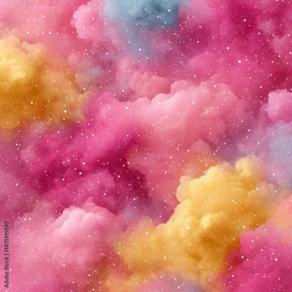 Poster Ethereal Cosmic Canvas Vibrant Gradient Nebula Texture for Digital Branding, Web Design and Immersive Visual Storytelling in Tech Aesthetics