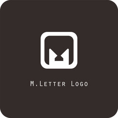 Vector logo design with the letter M symbol is simple, clear, bold, easy to remember, elegant, easy to apply on a large or small scale