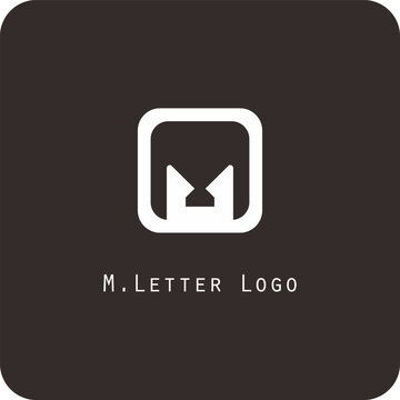 Vector logo design with the letter M symbol is simple, clear, bold, easy to remember, elegant, easy to apply on a large or small scale