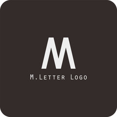 Vector logo design with the letter M symbol is simple, clear, bold, easy to remember, elegant, easy to apply on a large or small scale