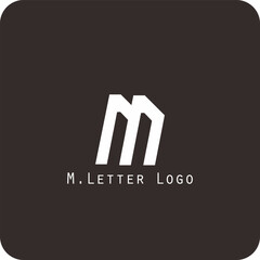 Obraz premium Vector logo design with the letter M symbol is simple, clear, bold, easy to remember, elegant, easy to apply on a large or small scale