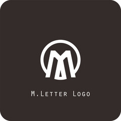 Vector logo design with the letter M symbol is simple, clear, bold, easy to remember, elegant, easy to apply on a large or small scale