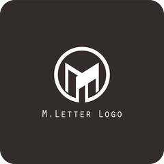 Vector logo design with the letter M symbol is simple, clear, bold, easy to remember, elegant, easy to apply on a large or small scale