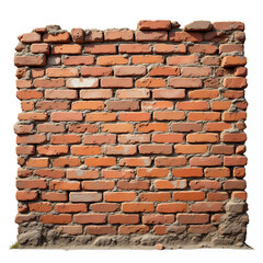 Obraz premium Texture of a worn red brick wall background.