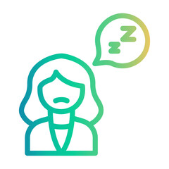 sleepy Line Gradient Icon