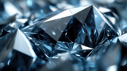 Close-up of multifaceted gems