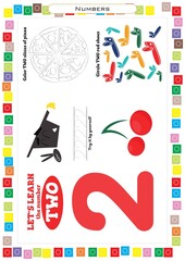 Worksheets for children – kids activity – learn numbers 1-10