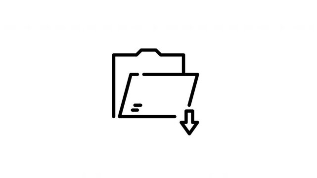 icon motion line graphic folder