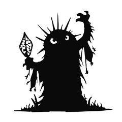 Devil monster Halloween silhouette © GRAXO