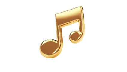 Golden musical note