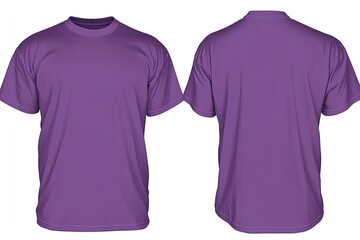 Front and back view of a purple t-shirt (1)