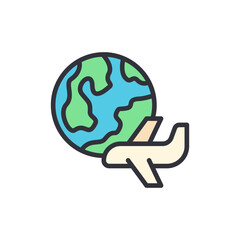 Global Aviation Depicts Worldwide Traveling By Airplane Symbolism