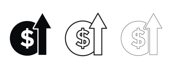 Cost Reduction icon set vector for computer, web and mobile apps.