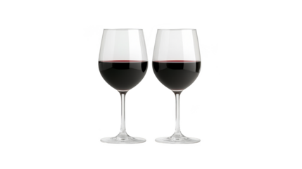 Elegant evening with two glasses of red wine, a celebration of taste and refinement