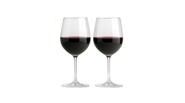 Elegant evening with two glasses of red wine, a celebration of taste and refinement