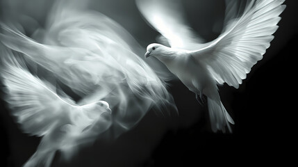 Fototapeta premium white bird wings