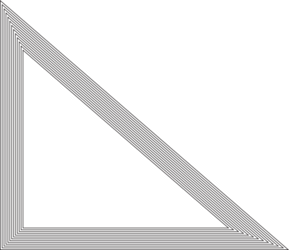 Triangle with dynamic line for banner, print, template