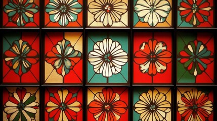 Colorful Floral Pattern Design japanese patterns