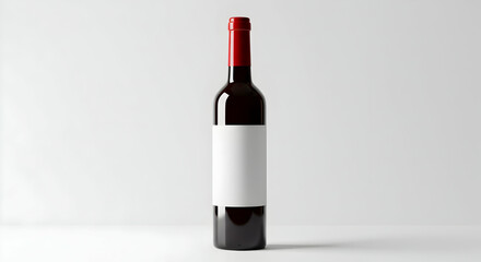 Blank Wine Bottle Mockup Red Wine Label Template Design Beverage Alcohol Drink Product Packaging