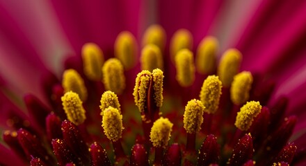 Magnificent Macro Photography of a Vibrant Purple Flower's Pollen