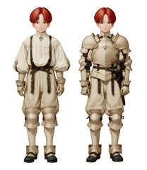 Medieval Warrior Concept: Twin Views of an Androgynous Male Knight