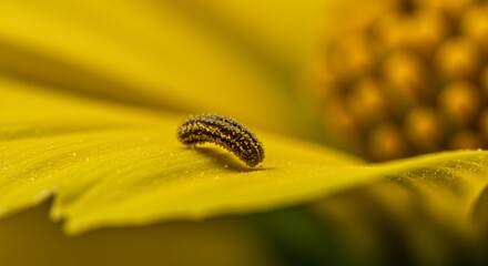 Macro Photography: Tiny Seed on Yellow Petal