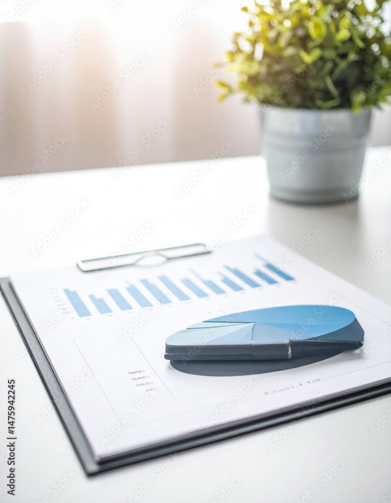 Poster a sleek computer mouse and a stylish pen rest atop an open notebook filled with blank pages, surroun