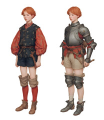Detailed Character Design of a Stylized Androgynous Knight