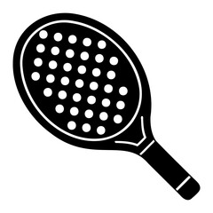 Minimal pickleball paddle vector illustration for sports icons and graphics