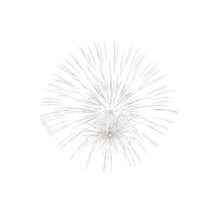 Sparkling silver firework design isolated on transparent background